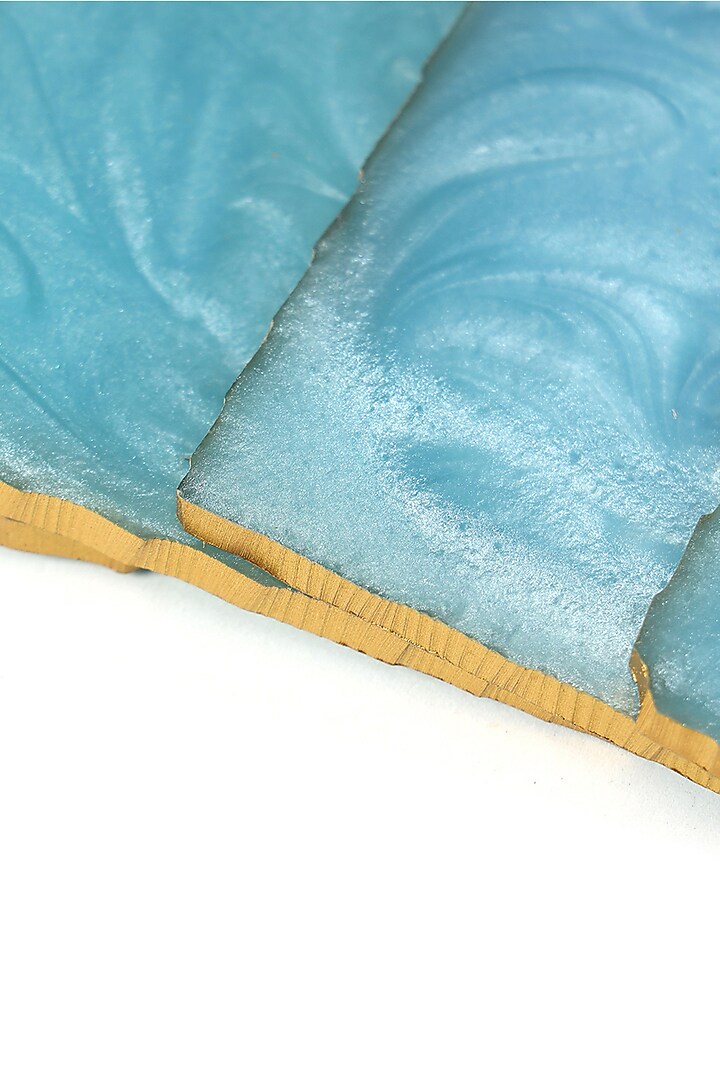 Powder Blue Coaster (Set Of 6) by BLUE ELEPHANT at Pernia's Pop Up Shop