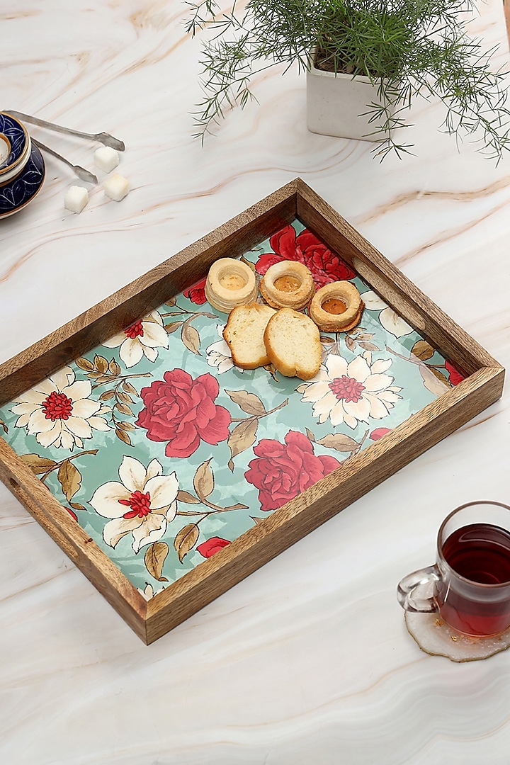 Multi-colored Mango Wood Tray by BLUE ELEPHANT at Pernia's Pop Up Shop