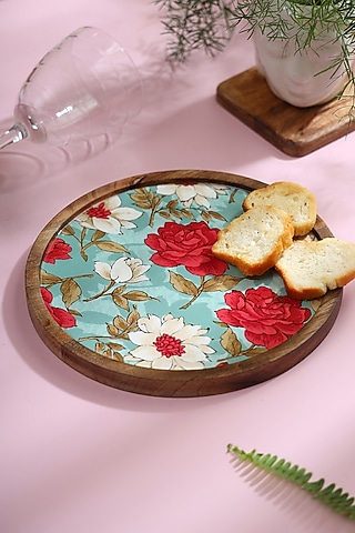 Multi-colored Mango Wood Platter by BLUE ELEPHANT