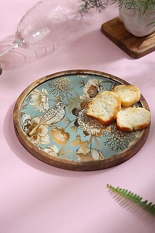 Multi-colored Mango Wood Platter by BLUE ELEPHANT
