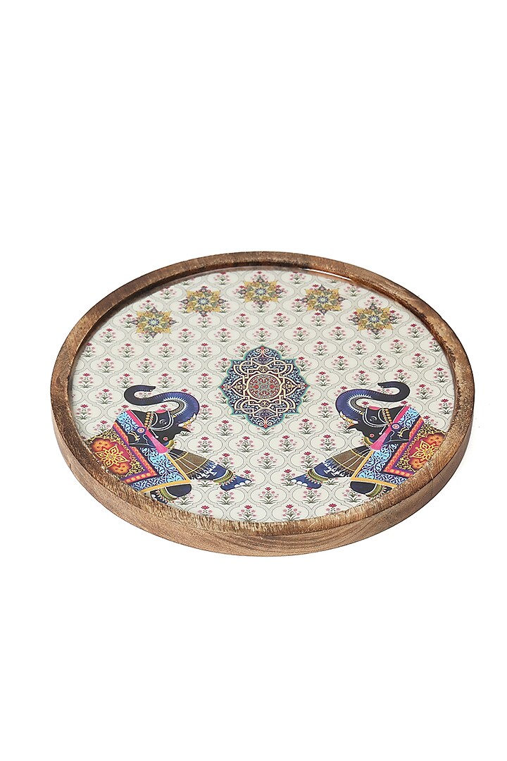 Multi-colored Mango Wood Platter by BLUE ELEPHANT at Pernia's Pop Up Shop