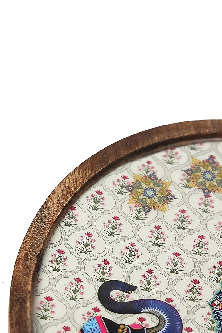 Multi-colored Mango Wood Platter by BLUE ELEPHANT at Pernia's Pop Up Shop
