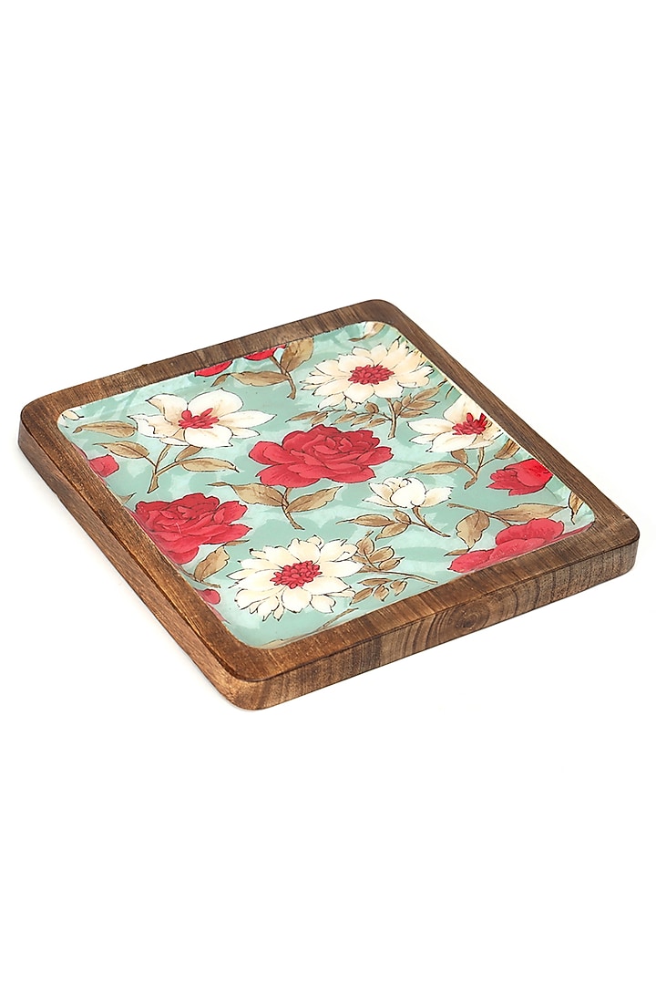 Multi-colored Mango Wood Platter by BLUE ELEPHANT at Pernia's Pop Up Shop