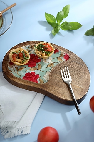 Multi-colored Mango Wood Platter by BLUE ELEPHANT
