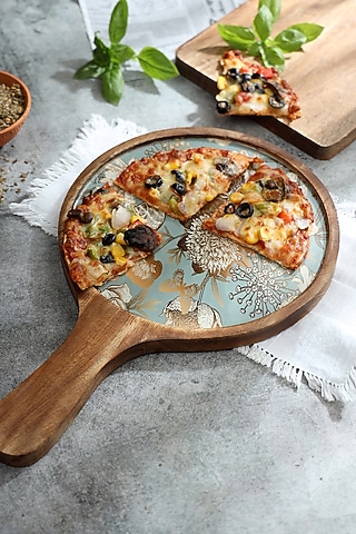 Multi-colored Mango Wood Platter by BLUE ELEPHANT