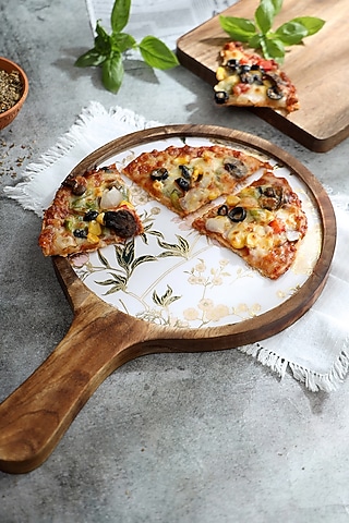 Multi-colored Mango Wood Platter by BLUE ELEPHANT