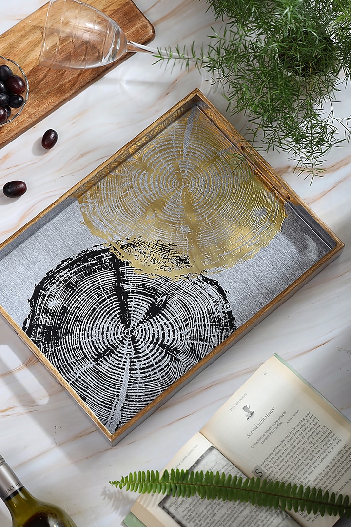 Silver Wood Tray by BLUE ELEPHANT at Pernia's Pop Up Shop