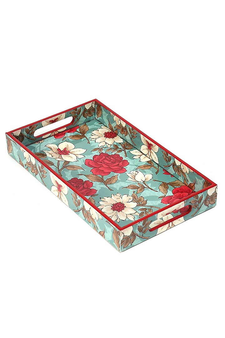 Multi-Colored Wood Tray (Set Of 3) by BLUE ELEPHANT at Pernia's Pop Up Shop