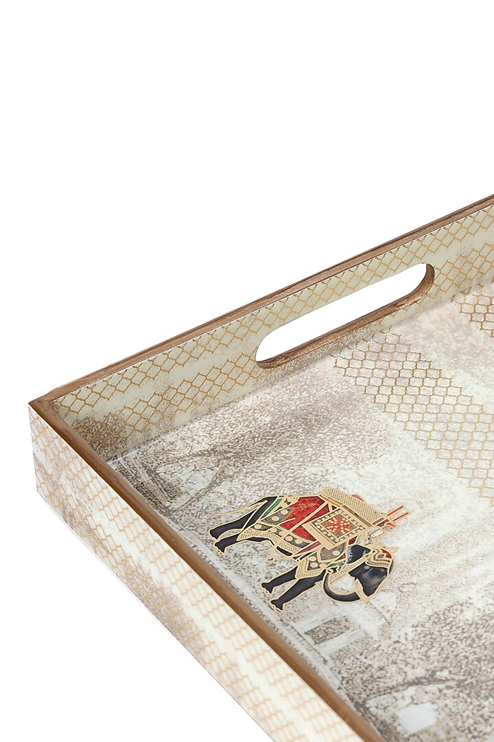 Multi-Colored Wood Serving Tray by BLUE ELEPHANT at Pernia's Pop Up Shop