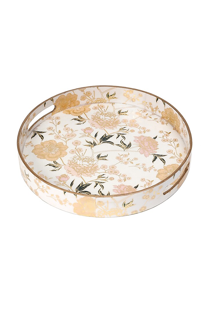 Multi-Colored Wood Round Tray by BLUE ELEPHANT at Pernia's Pop Up Shop