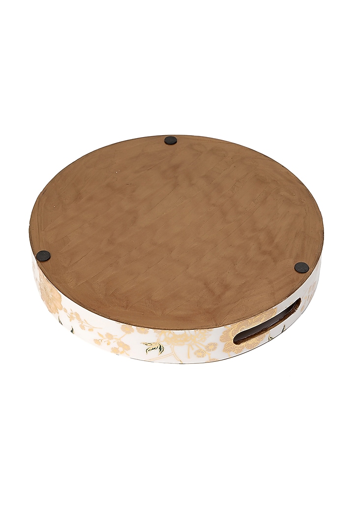 Multi-Colored Wood Round Tray by BLUE ELEPHANT at Pernia's Pop Up Shop