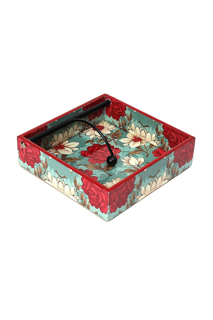 Red Wood Tissue Holder by BLUE ELEPHANT at Pernia's Pop Up Shop