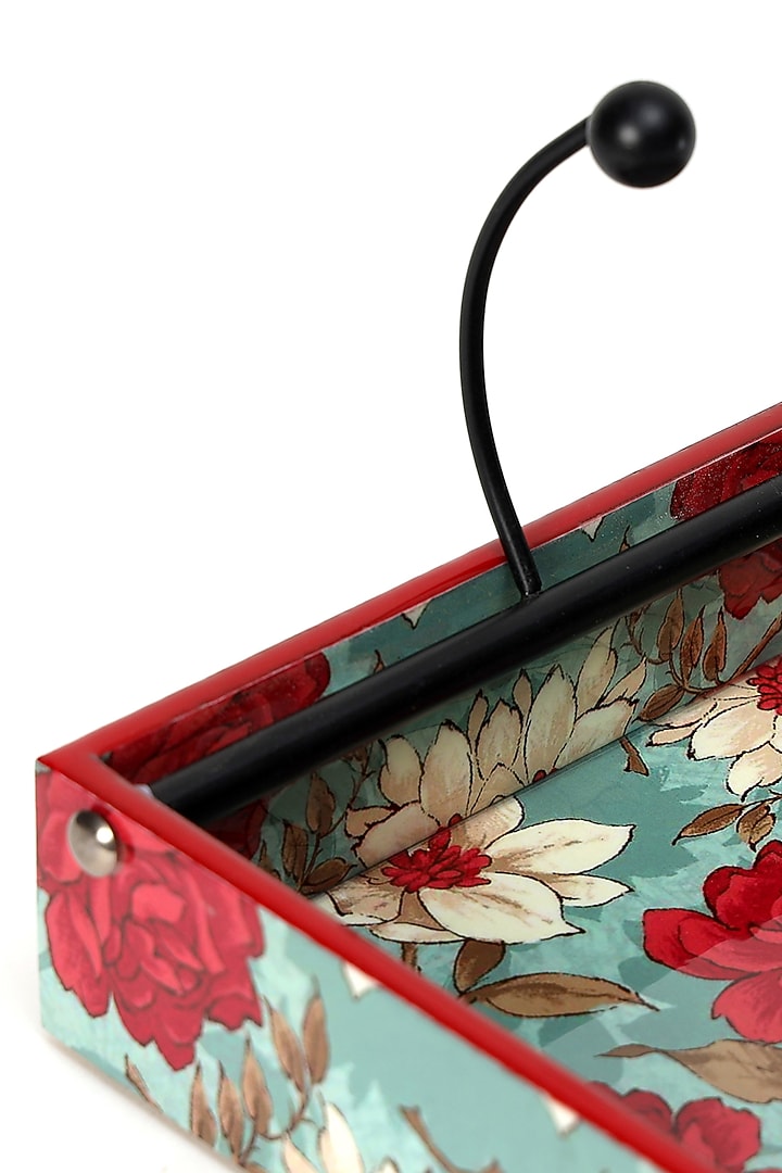 Red Wood Tissue Holder by BLUE ELEPHANT at Pernia's Pop Up Shop