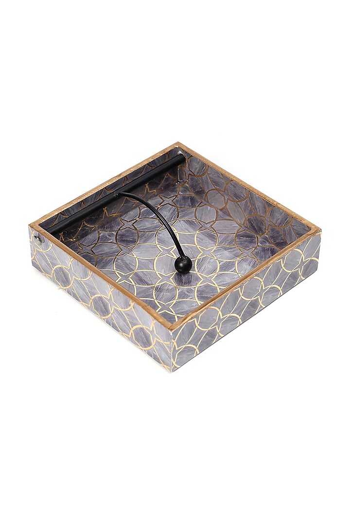 Mauve Wood Tissue Holder by BLUE ELEPHANT at Pernia's Pop Up Shop