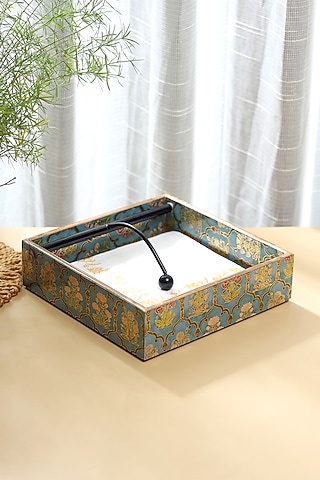 Multi-Colored Wood Tissue Holder by BLUE ELEPHANT