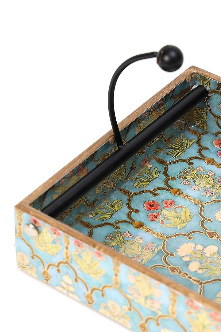 Multi-Colored Wood Tissue Holder by BLUE ELEPHANT at Pernia's Pop Up Shop