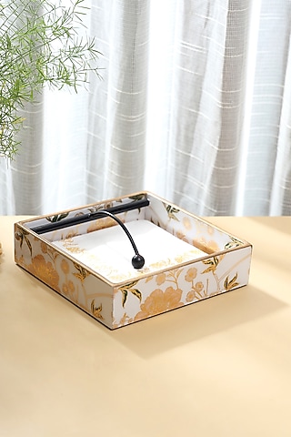 Multi-Colored Wood Tissue Holder by BLUE ELEPHANT