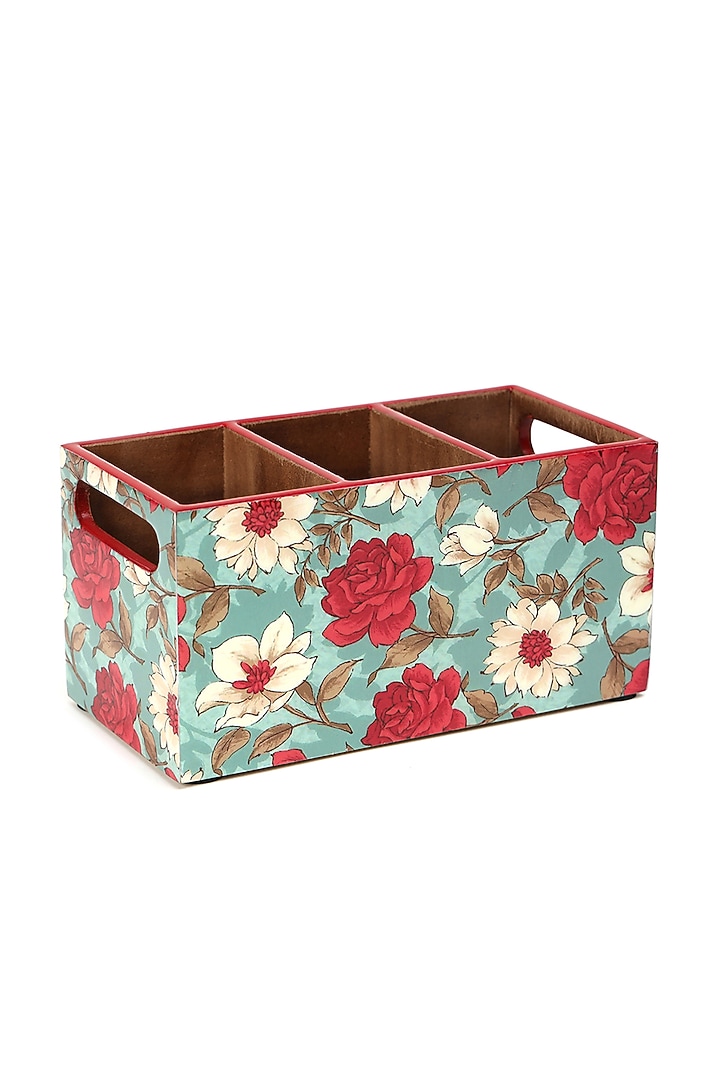 Red Wood Cutlery Holder by BLUE ELEPHANT at Pernia's Pop Up Shop