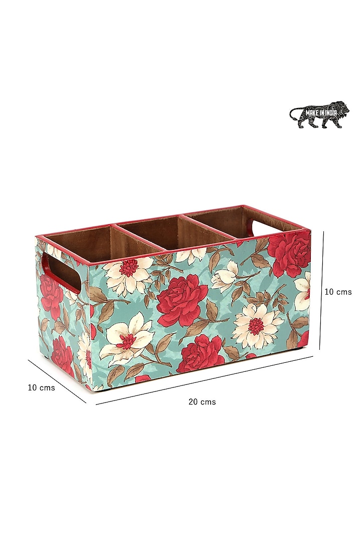 Red Wood Cutlery Holder by BLUE ELEPHANT at Pernia's Pop Up Shop