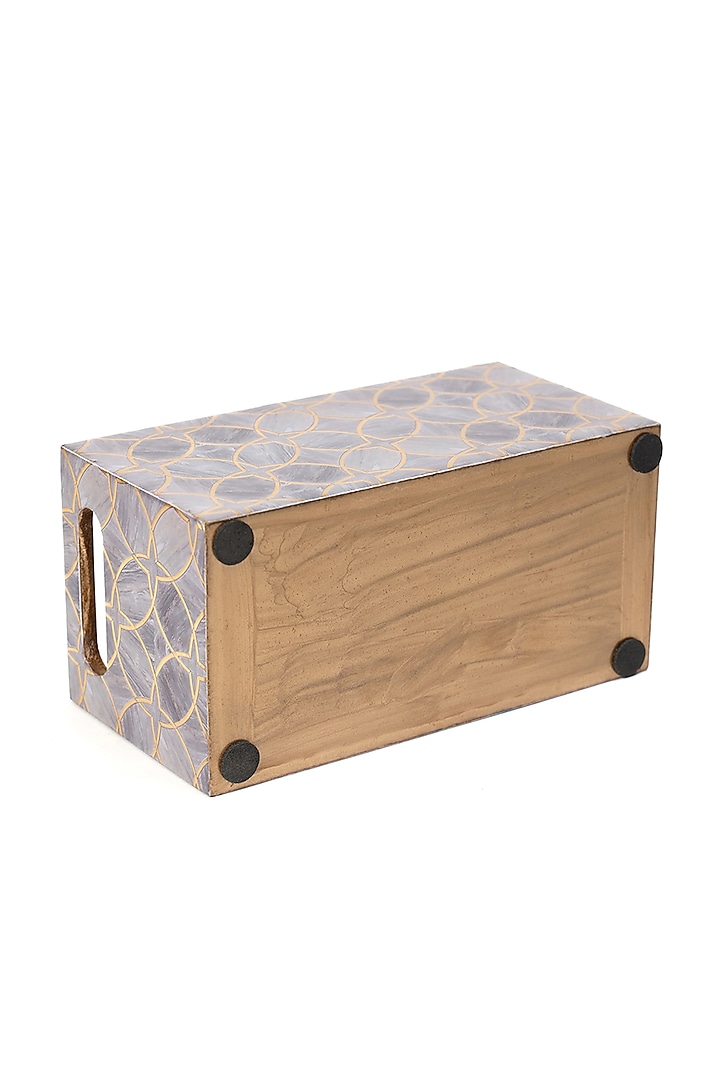 Mauve Wood Cutlery Holder by BLUE ELEPHANT at Pernia's Pop Up Shop