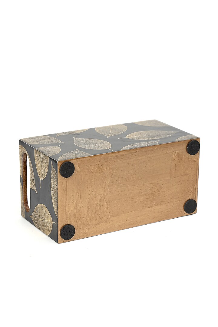 Black Wood Cutlery Holder by BLUE ELEPHANT at Pernia's Pop Up Shop