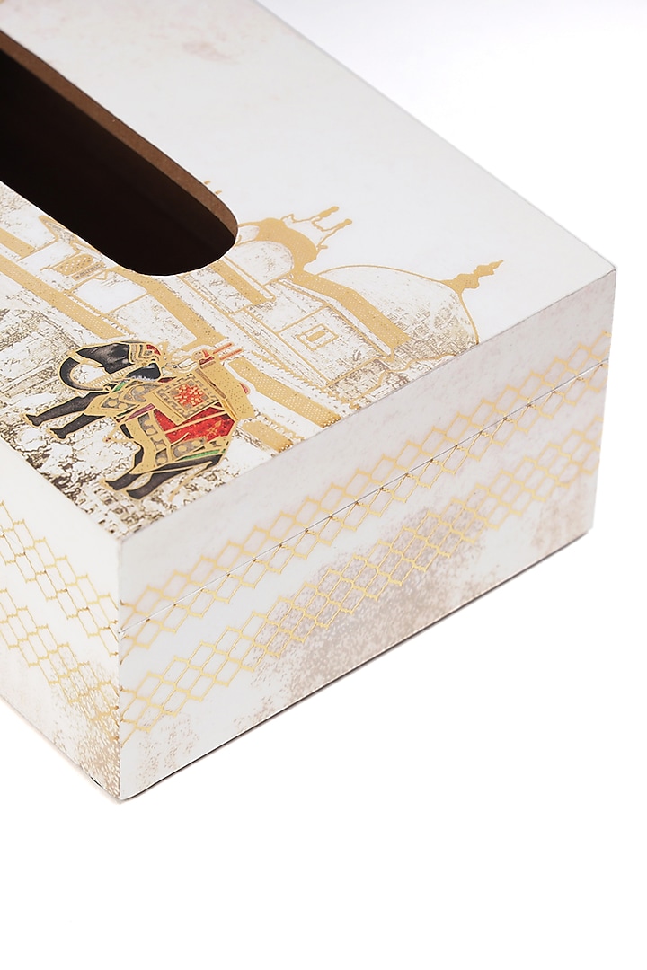 Multi-Colored Wood Tissue Box by BLUE ELEPHANT at Pernia's Pop Up Shop