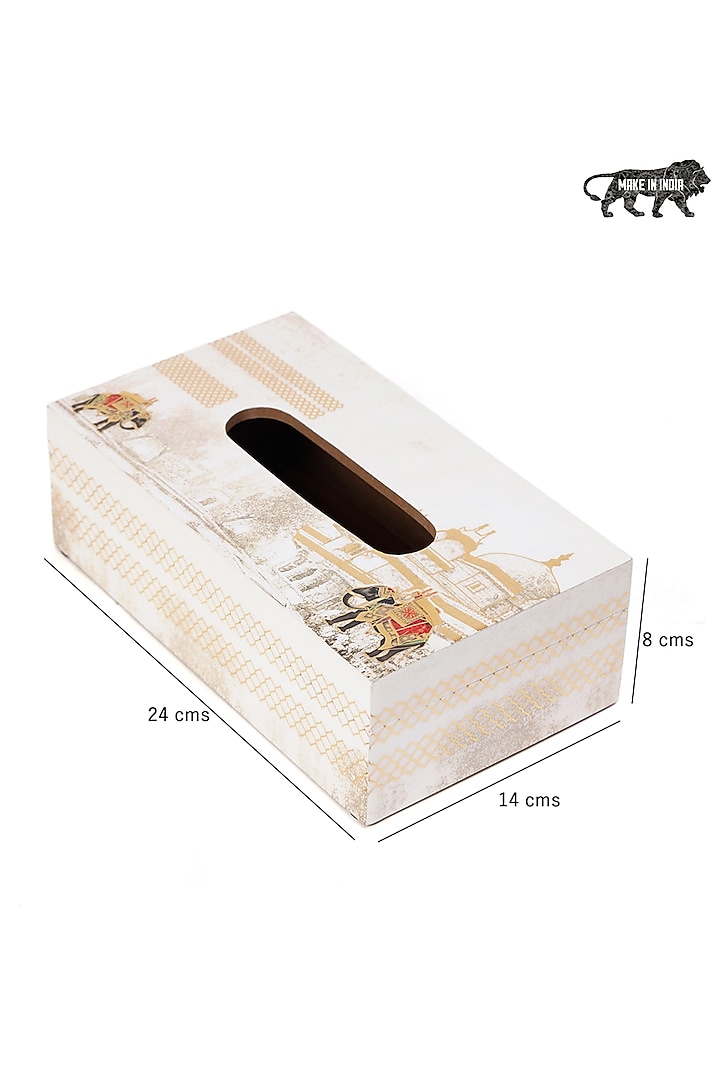 Multi-Colored Wood Tissue Box by BLUE ELEPHANT at Pernia's Pop Up Shop