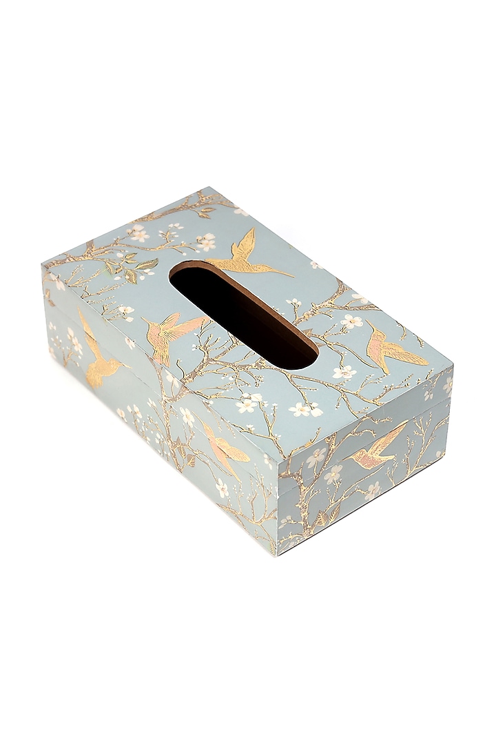Silver Wood Tissue Box by BLUE ELEPHANT at Pernia's Pop Up Shop