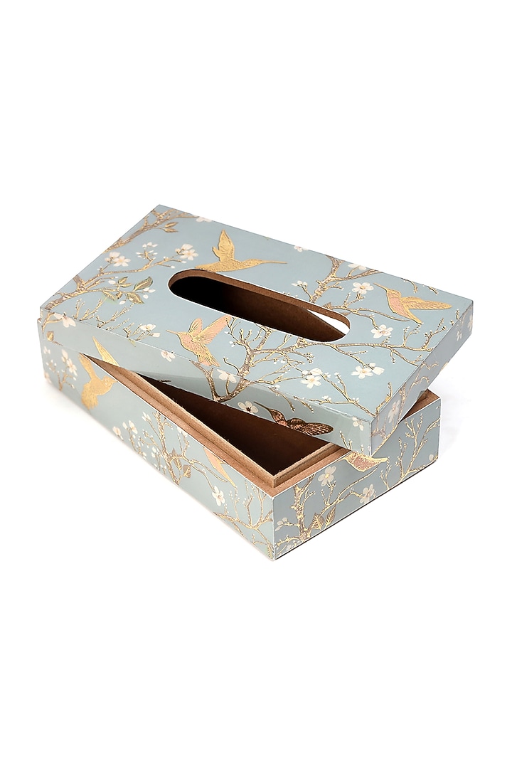 Silver Wood Tissue Box by BLUE ELEPHANT at Pernia's Pop Up Shop