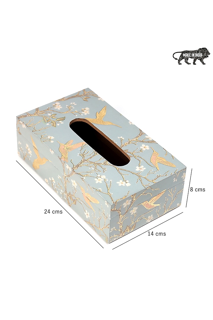 Silver Wood Tissue Box by BLUE ELEPHANT at Pernia's Pop Up Shop