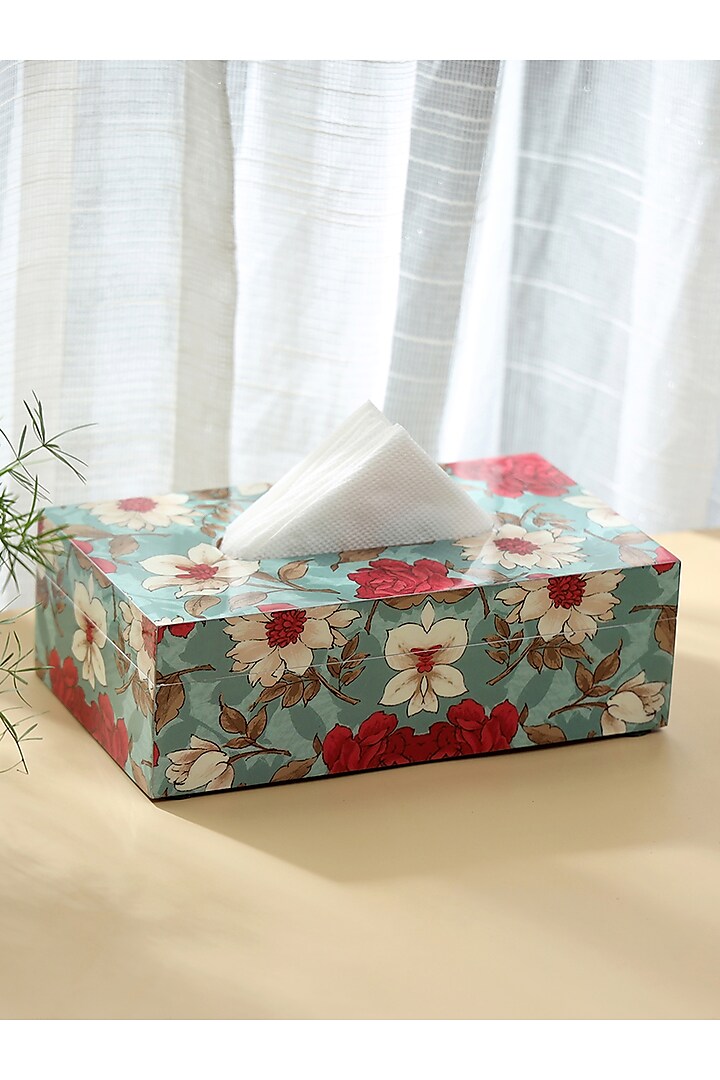 Red Wood Tissue Box by BLUE ELEPHANT at Pernia's Pop Up Shop