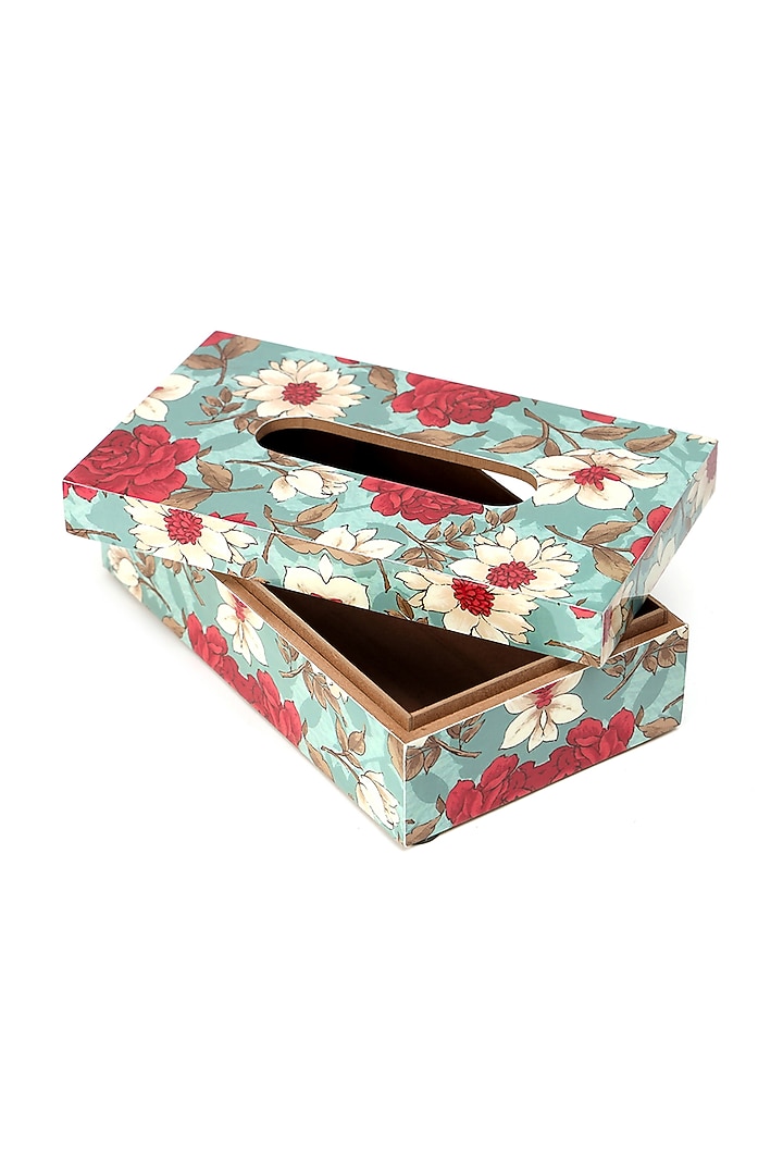 Red Wood Tissue Box by BLUE ELEPHANT at Pernia's Pop Up Shop