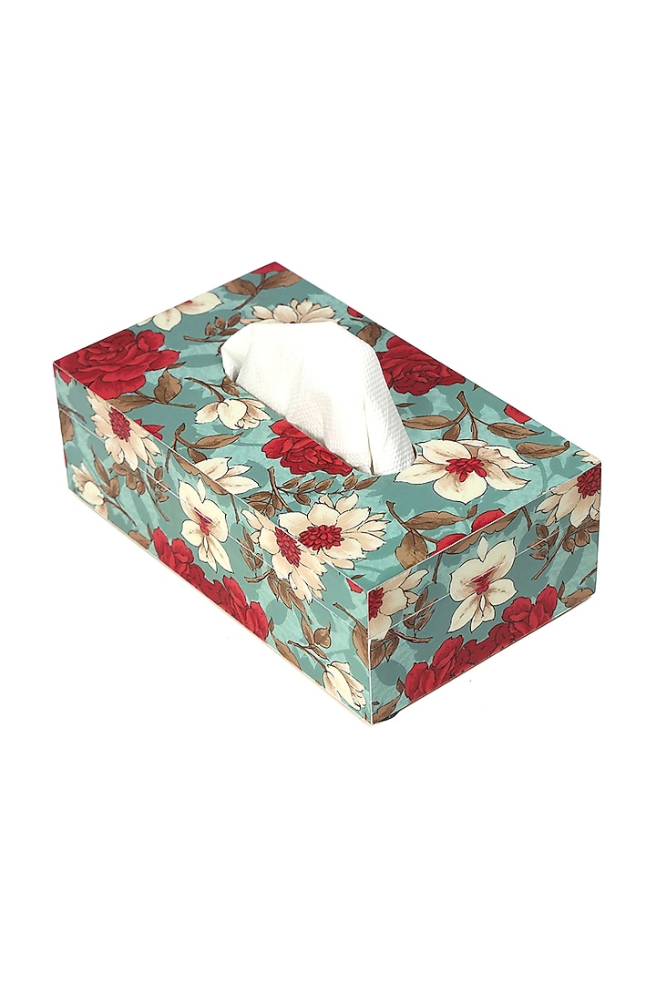 Red Wood Tissue Box by BLUE ELEPHANT at Pernia's Pop Up Shop