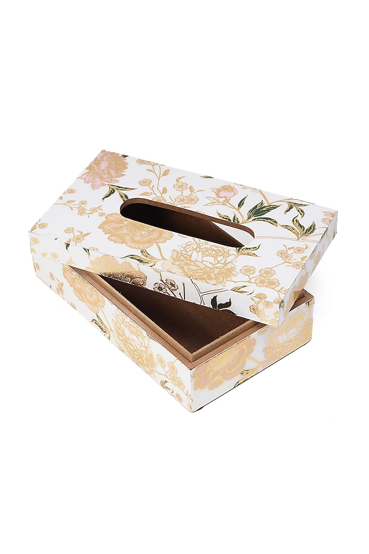 Multi-Colored Wood Tissue Box by BLUE ELEPHANT at Pernia's Pop Up Shop