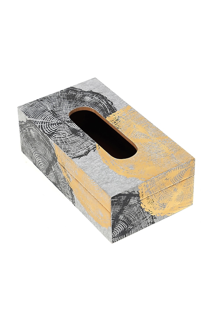 Silver Wood Tissue Box by BLUE ELEPHANT at Pernia's Pop Up Shop