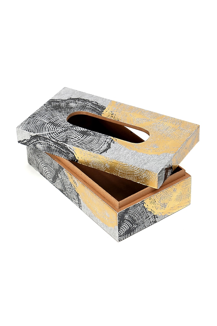 Silver Wood Tissue Box by BLUE ELEPHANT at Pernia's Pop Up Shop