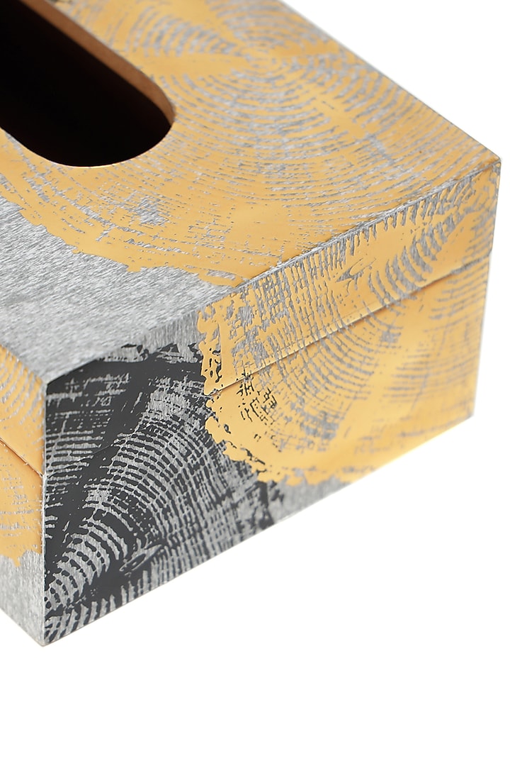 Silver Wood Tissue Box by BLUE ELEPHANT at Pernia's Pop Up Shop