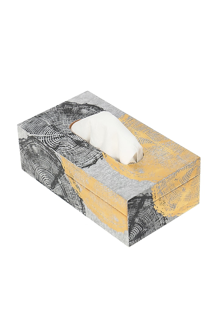 Silver Wood Tissue Box by BLUE ELEPHANT at Pernia's Pop Up Shop