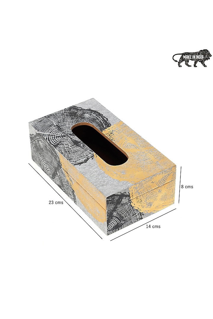 Silver Wood Tissue Box by BLUE ELEPHANT at Pernia's Pop Up Shop