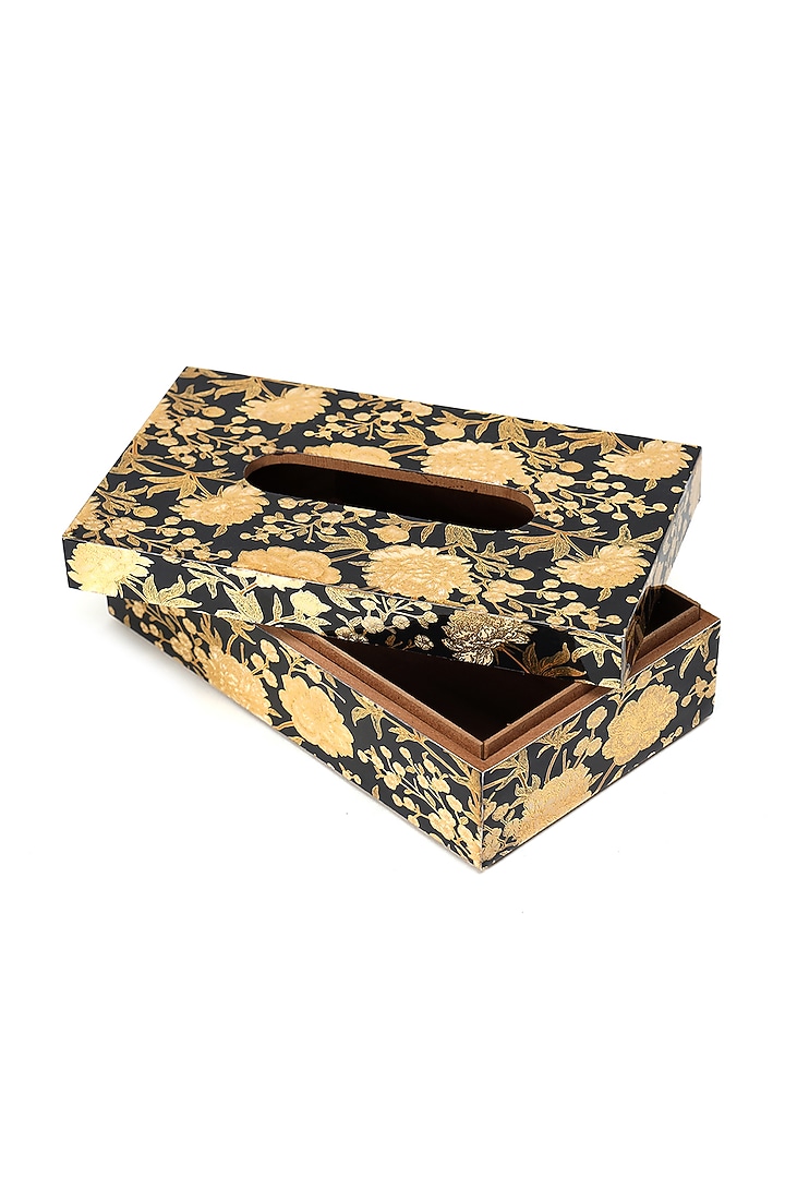 Black Wood Tissue Box by BLUE ELEPHANT at Pernia's Pop Up Shop
