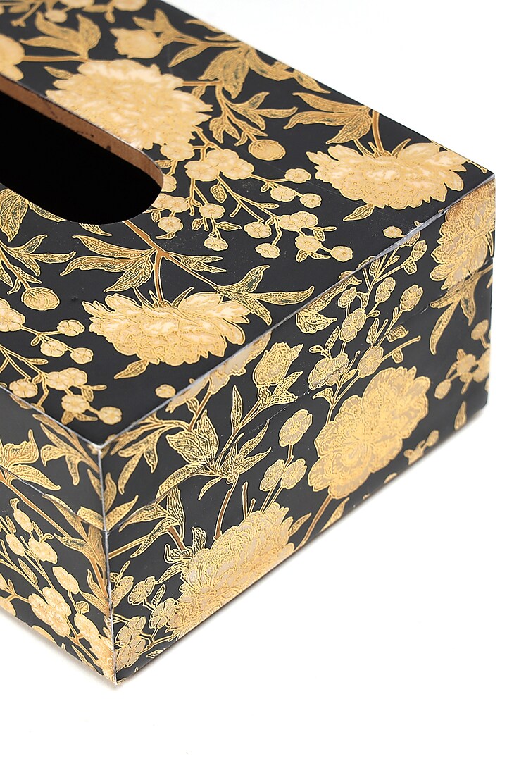 Black Wood Tissue Box by BLUE ELEPHANT at Pernia's Pop Up Shop
