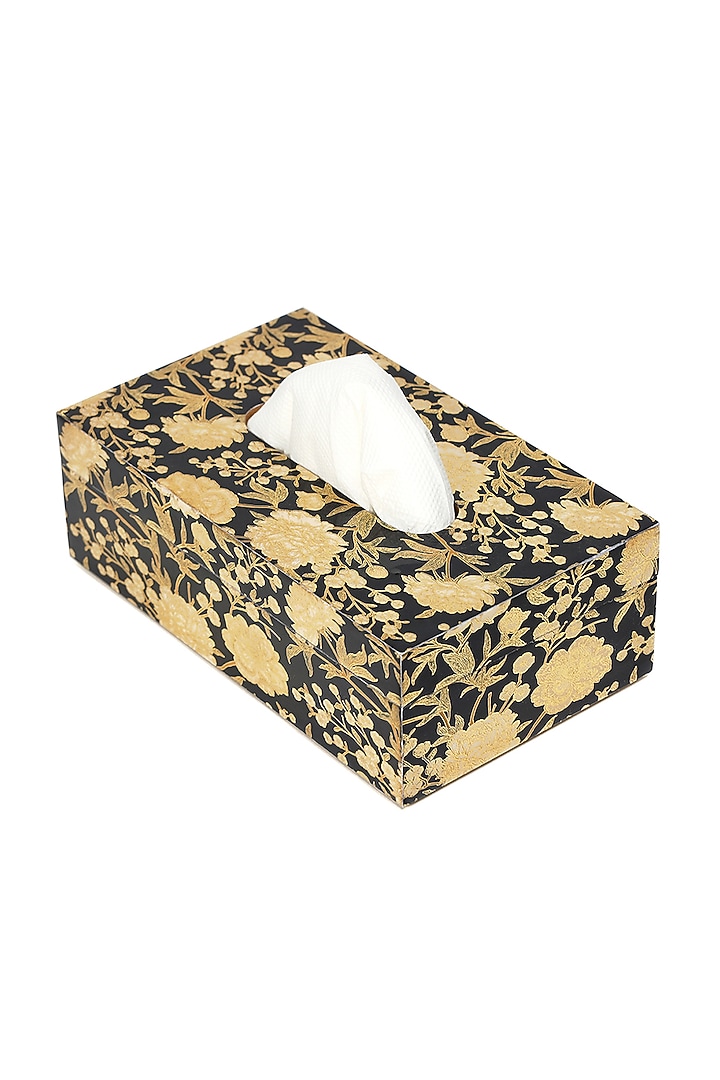 Black Wood Tissue Box by BLUE ELEPHANT at Pernia's Pop Up Shop