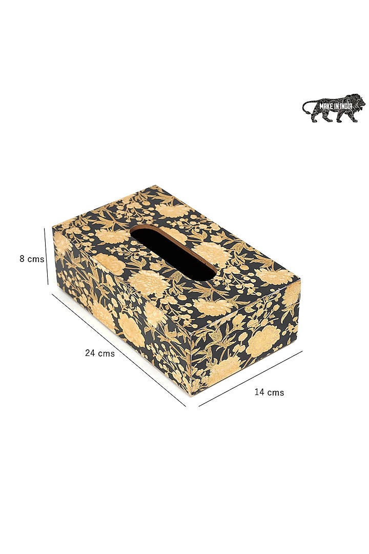 Black Wood Tissue Box by BLUE ELEPHANT at Pernia's Pop Up Shop