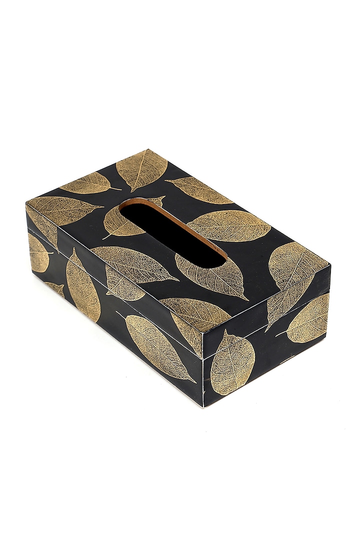 Black Wood Tissue Box by BLUE ELEPHANT at Pernia's Pop Up Shop