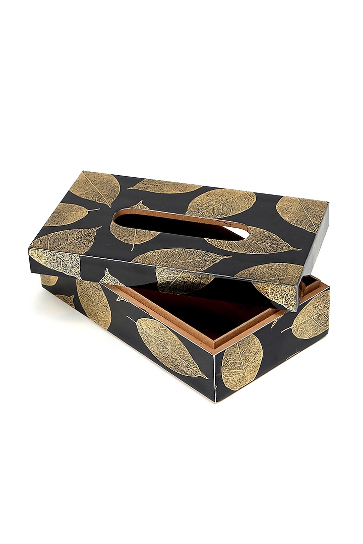 Black Wood Tissue Box by BLUE ELEPHANT at Pernia's Pop Up Shop