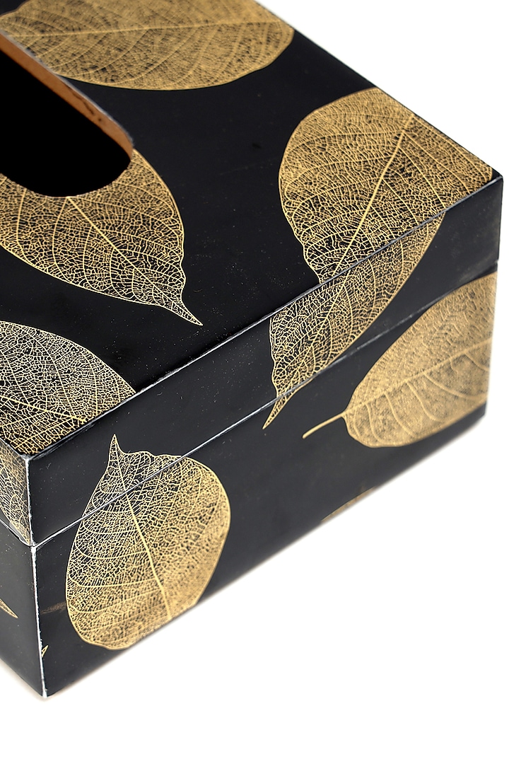 Black Wood Tissue Box by BLUE ELEPHANT at Pernia's Pop Up Shop