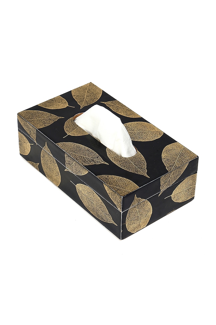 Black Wood Tissue Box by BLUE ELEPHANT at Pernia's Pop Up Shop