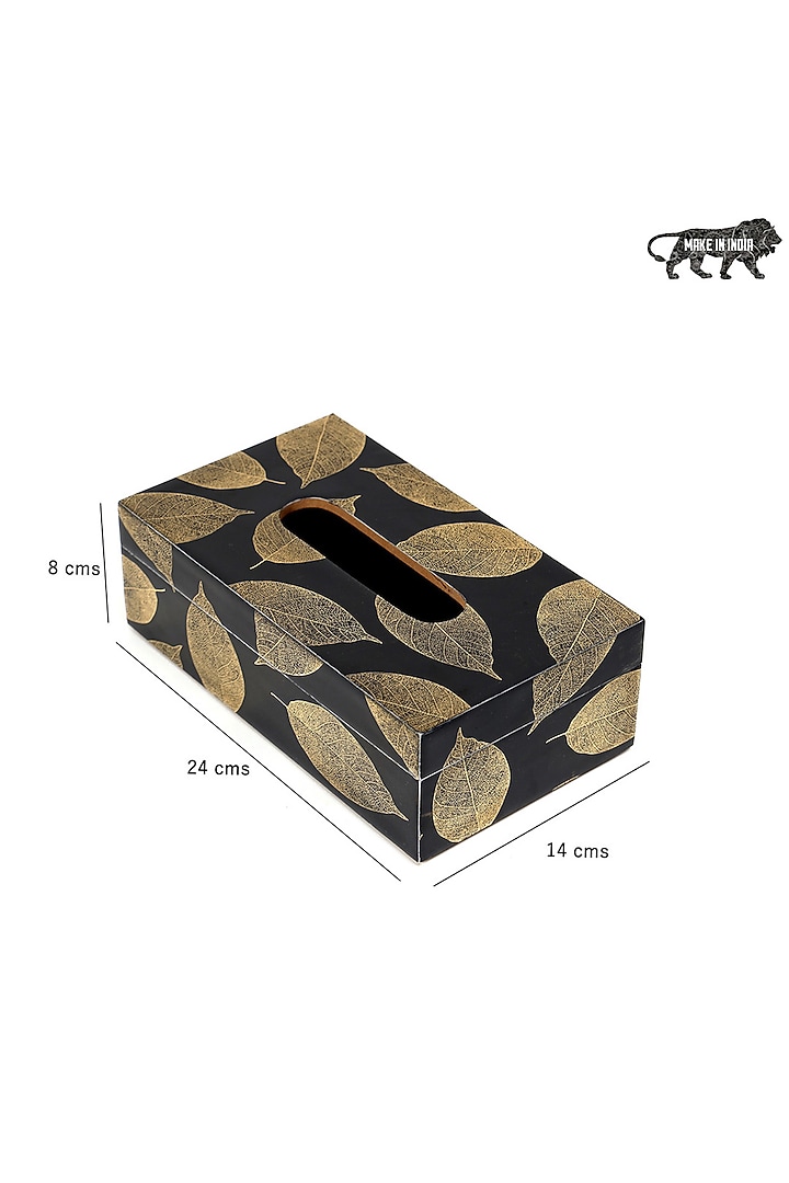 Black Wood Tissue Box by BLUE ELEPHANT at Pernia's Pop Up Shop