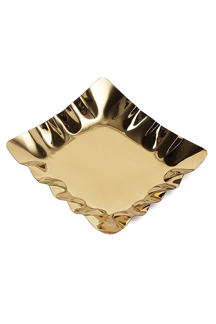 Gold Metal Tray by BLUE ELEPHANT at Pernia's Pop Up Shop