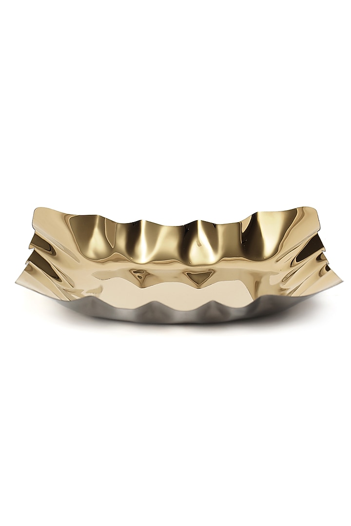 Gold Metal Tray by BLUE ELEPHANT at Pernia's Pop Up Shop